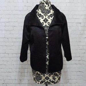 Ann Taylor Size 12 Black Athleisure 1/4 Sleeve Jacket